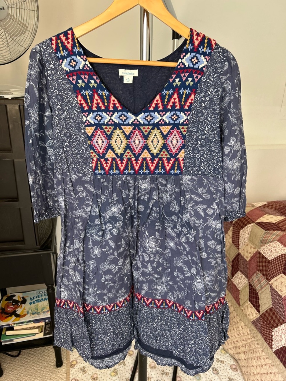 Sundance Floral Embroidered Midi Dress